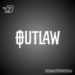 Outlaw Lettering Sticker
